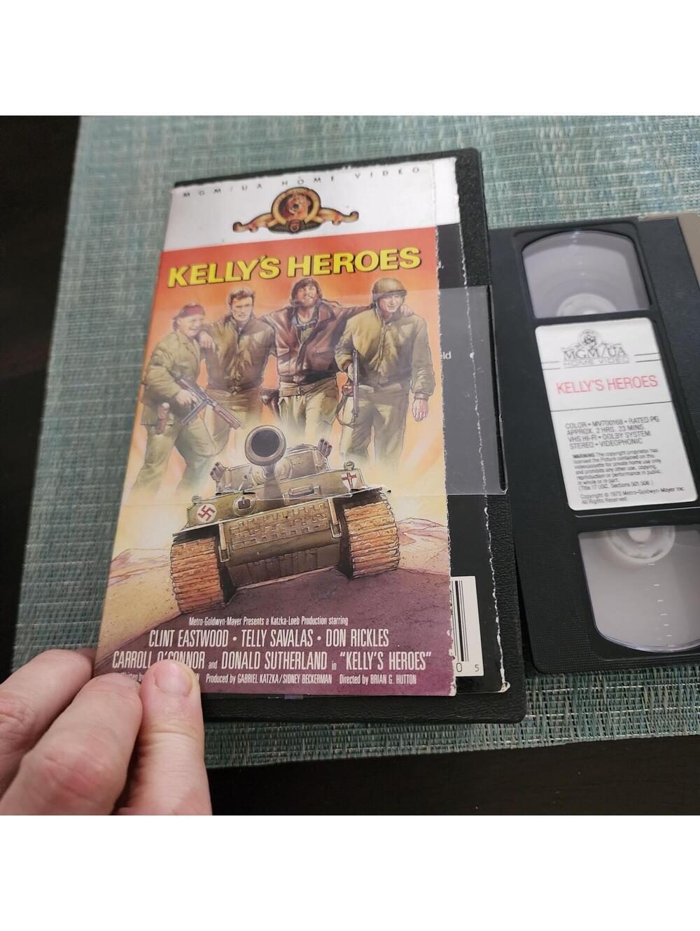 Kelly's Heroes VHS Clint Eastwood Telly Savalas Don Rickles War Movie Tested